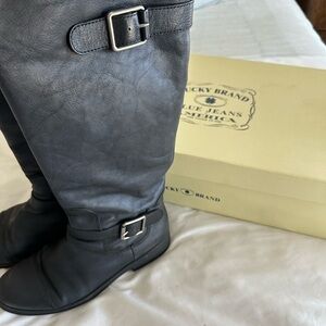 Lucky Brand Black Leather Boots